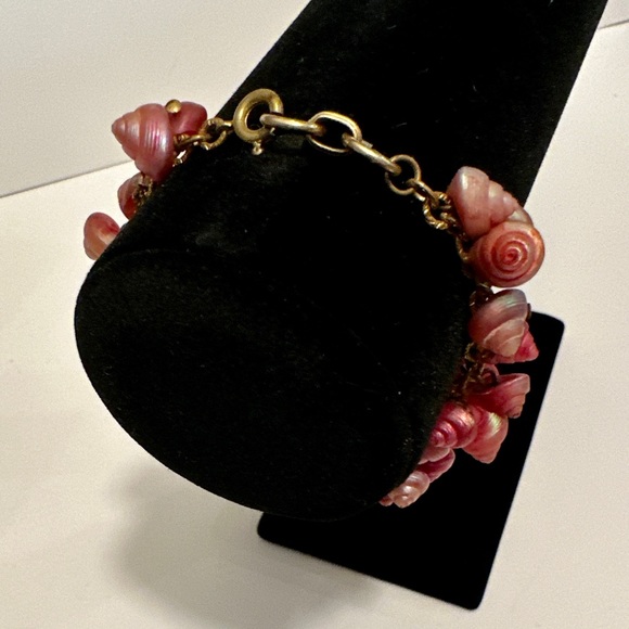 Vintage Bracelet Pink Shell 7" - Picture 2 of 12